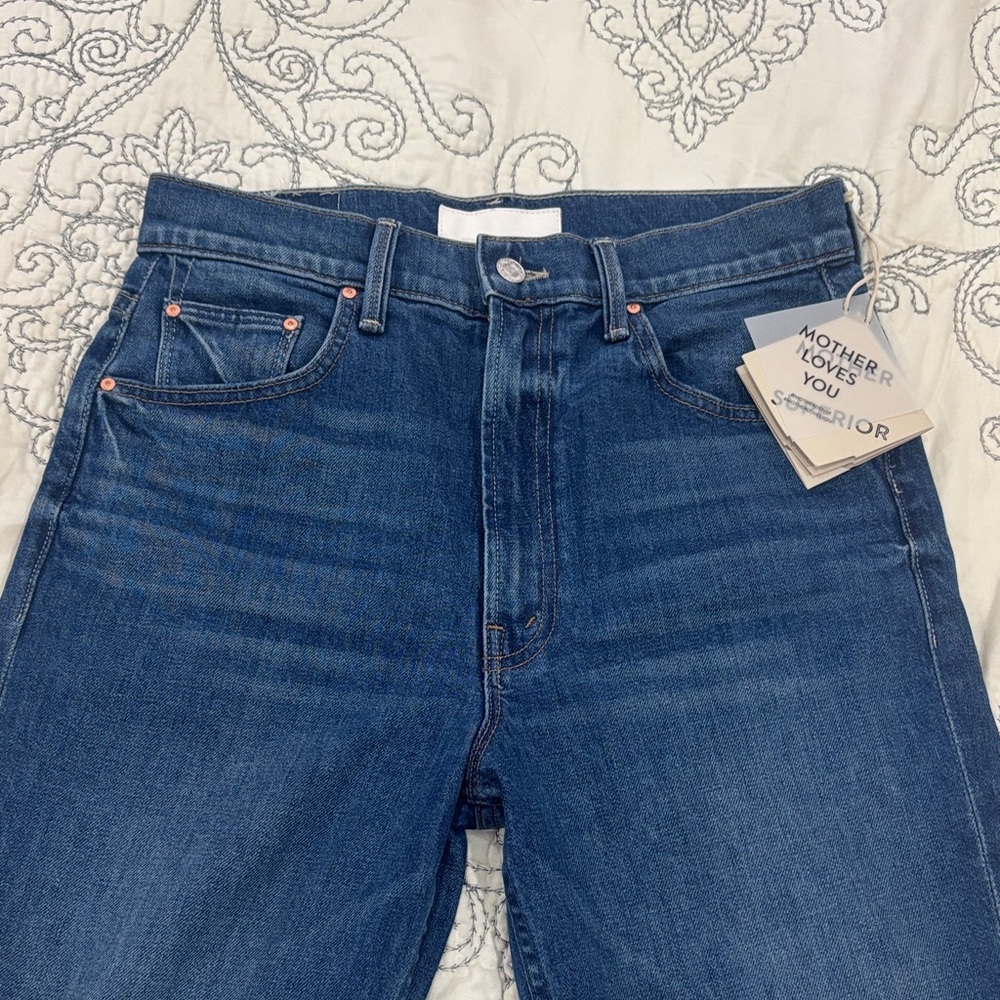 MOTHER Dark Blue Ankle Jeans